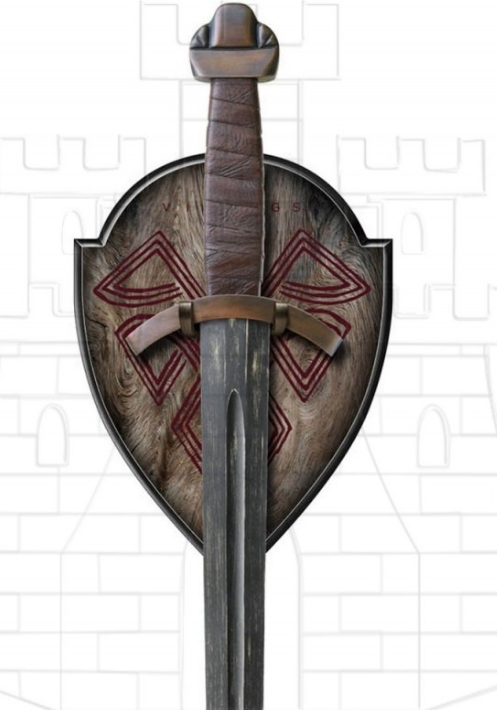 Masqueespadas - Espada Vikinga de Acero Damasco by